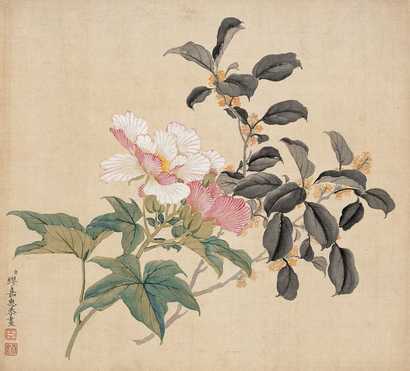缪嘉惠 花卉 立轴